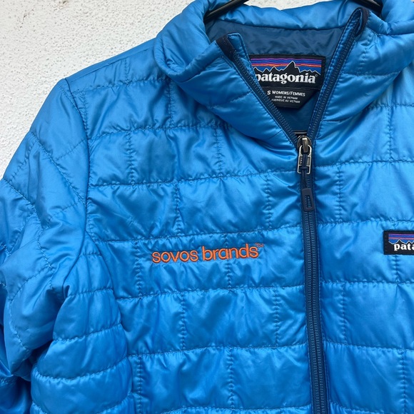 Women's Blue Patagonia Nano Puff Jacket (Small) - Picture 3 of 4